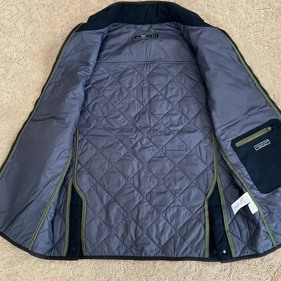 Vineyard Vines Men’s Quilted Vest- Navy Blue - Picture 6 of 9